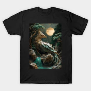 Abstract Bird Statue T-Shirt